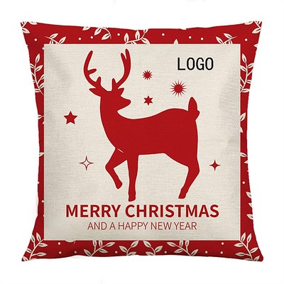 Festive Christmas Decorative Throw Pillow Cover