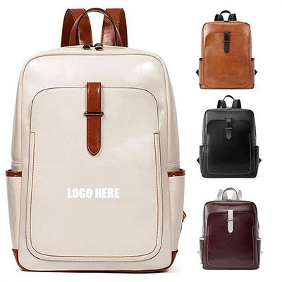 Women's Leather Laptop Backpack