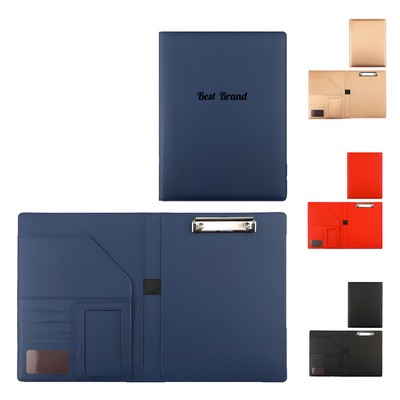 A4 Multi-Purpose Leather Document Holder With Notepad