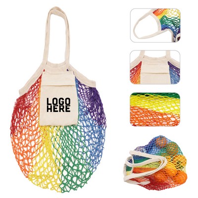 Rainbow Mesh Cotton Bag