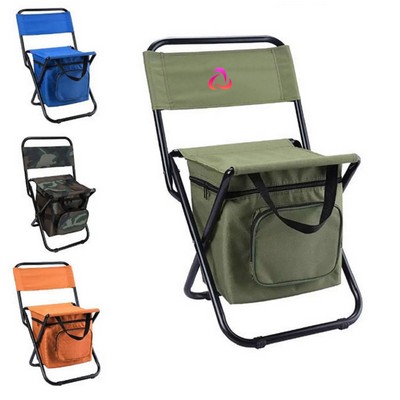 Folding Chair With Cooler Bag