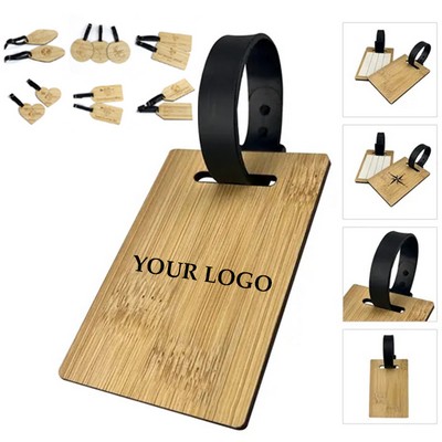 Wood Luggage Tag for Suitcase Label Travel