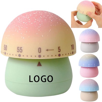 60 Minutes Cute Mushroom Mechanical Kitchen Timer