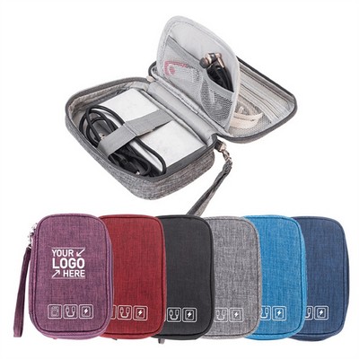 Portable Electronic Cable Organizer Travel Bag