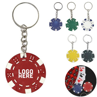 Eye-Catching Poker Chip Keychain