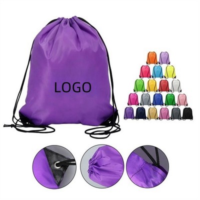 Drawstring backpack made of polyester fiber