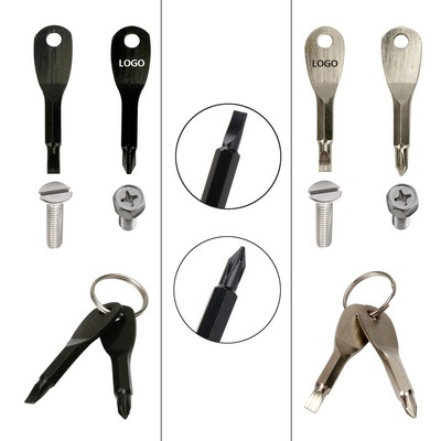 Compact 2pcs Mini Portable Screwdriver Keychain