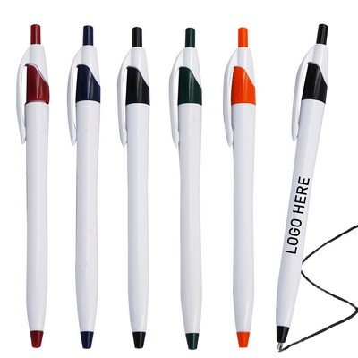 Retractable Ballpoint Pen with Clip