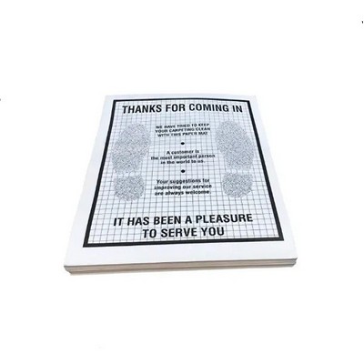 Disposable White "Thanks" Car Mats