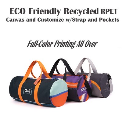 Eco-Friendly and Fully Customizable Recycled Canvas Duffel Bag