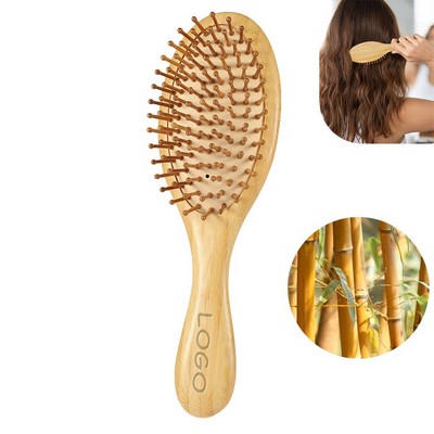 8 1/2" Custom Air Cushion Bamboo Hair Brush Massage Comb MOQ50PCS