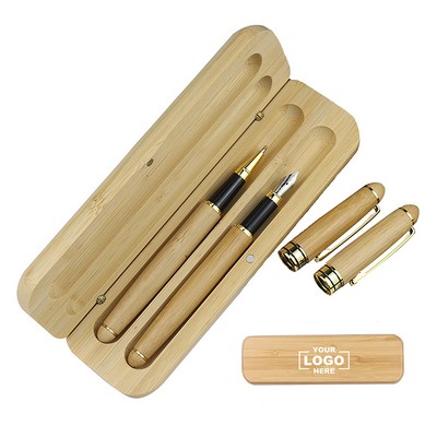 Luxury Wooden Ballpoint Pen Set with Elegant Gift Box