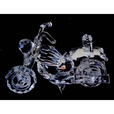 Large Optic Crystal Motorcycle Figurine