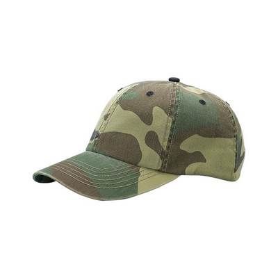 Enzyme Washed Camouflage Cap