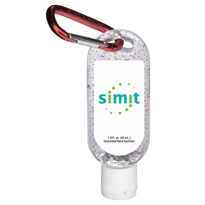 1.9 Oz. Moisture Bead Sanitizer W/ Carabiner Clip