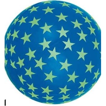 16" Inflatable Glow In Dark Star Beach Ball