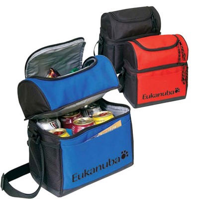 Cooler Lunch Bag w/Leather Like Bottom (9½"x12"x6")