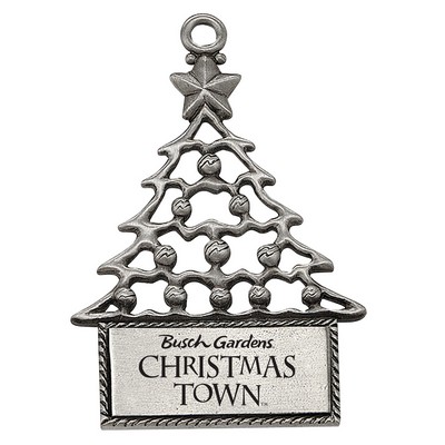 Pewter Finish Tree Shape Ornament