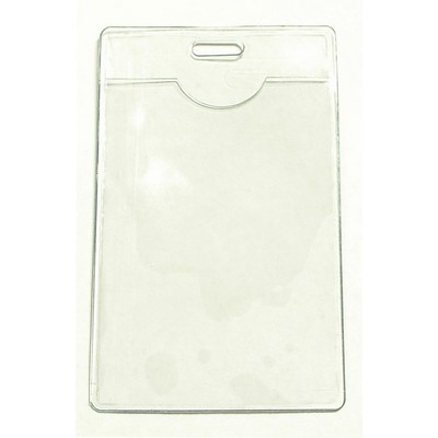 Clear Vinyl Vertical Badge Holder (2¼"x3¼"x0.04")