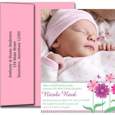 Birth Announcements w/Imprinted Envelopes (5"x7")