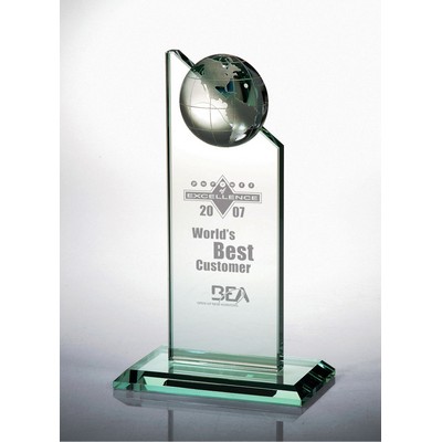 Globe Pinnacle Optic Crystal Award (5"x10½")