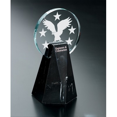 Starlite Crystal World Class Award w/ Marble Base