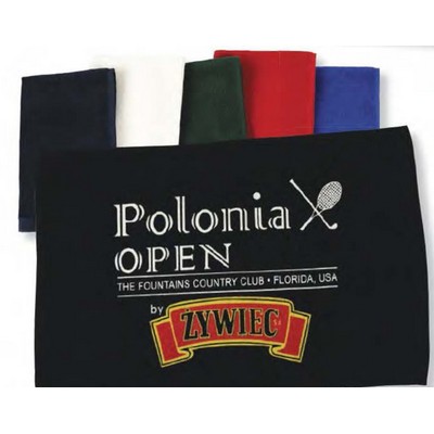 11" x 18", 1.3 lb., Hemmed, Velour Sport Towel (Screen Print)