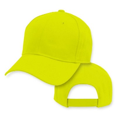 Big Size Neon Safety Yellow Baseball Cap