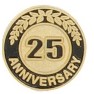 25 Years Anniversary Round Stock Die Struck Pin