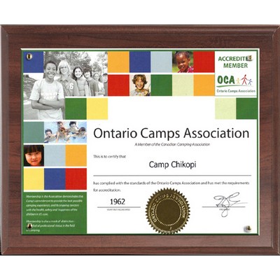 Classic Cherry Award Plaque-Certificate Presenter Kit-6x8" Doc