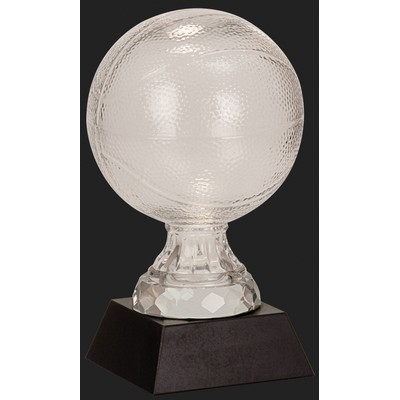 Basket Ball Glass / Marble Award M - 7 1/2'' h