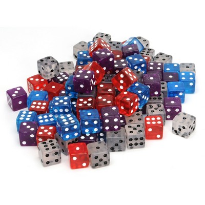 Assorted Colors Dice - 100 Pack