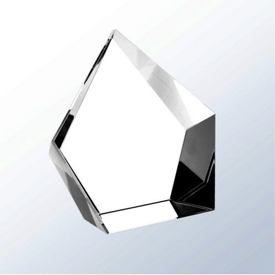 Pentagon Block Optic Crystal Award (4¼"x4")