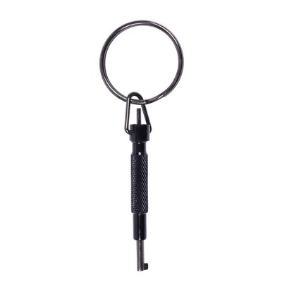 Black 3" Swivel Handcuff Key W/ Split Ring