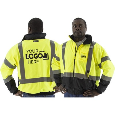 Majestic® Hi Vis Waterproof Jacket W/Removable Fleece Liner