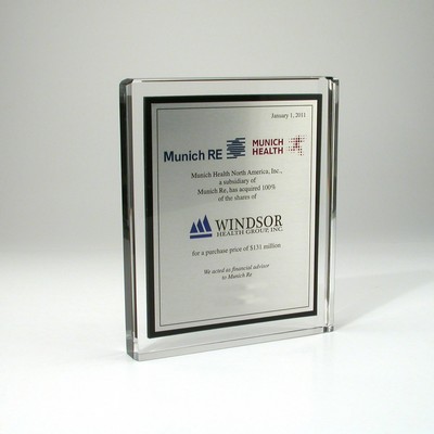 Flat Rectangle Lucite® Embedment Award (5" x 6" x 3/4")