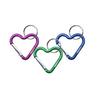 5.4cm Heart Shape Carabiner w/Key Ring