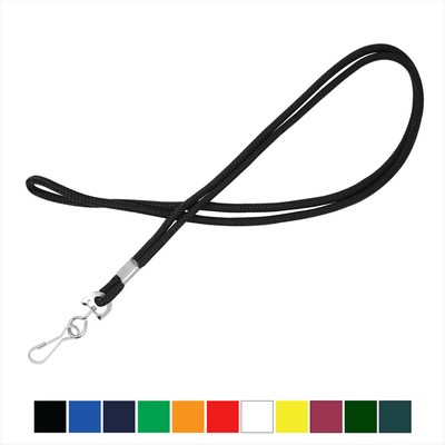 1/8" Blank Round Braid Lanyard (Swivel Hook)