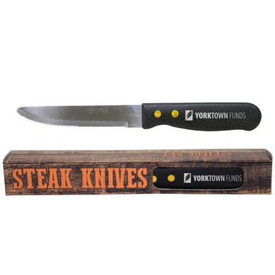 Black Jumbo Steak Knife Set