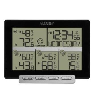 Wireless Thermometer w/3 Remote Sensors