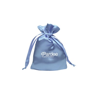 Small Trendy Satin Drawstring Pouch