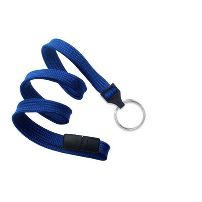 3/8" Breakaway Blank Lanyard w/Split Ring (Royal Blue)