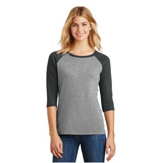 District® Ladies Perfect Tri® 3/4 Sleeve Raglan Shirt