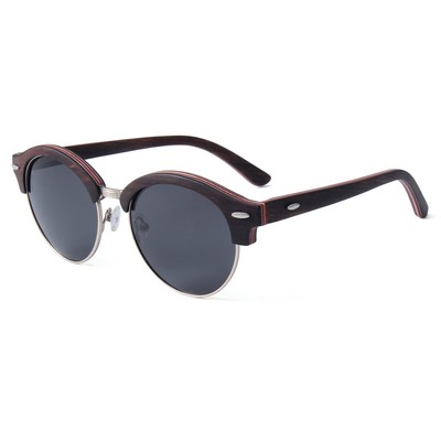 Ebony Wood Arms - Gray Polarized Lens - Ebony Wood Frames