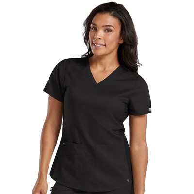 Med Couture - Touch - Women's 4-Pocket V-Neck Shirttail Top