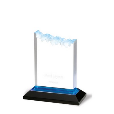 5" x 7" Blue Frosted Impress Acrylic Award