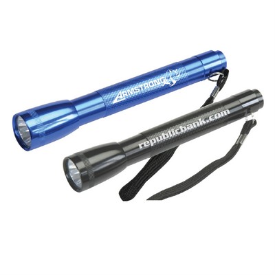 Metal Flashlight w/Wrist Strap