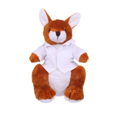 Soft Plush Kangaroo in Doctor Jacket