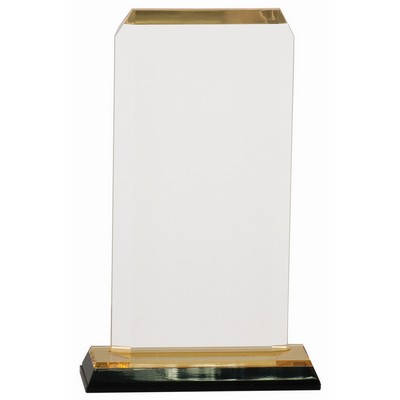 3 1/2" x 7 1/2" Gold Clipped Corner Impress Acrylic Award