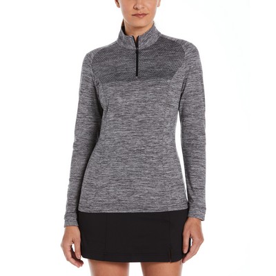 Perry Ellis Ladies' 1/4 Zip Pullover Sweater